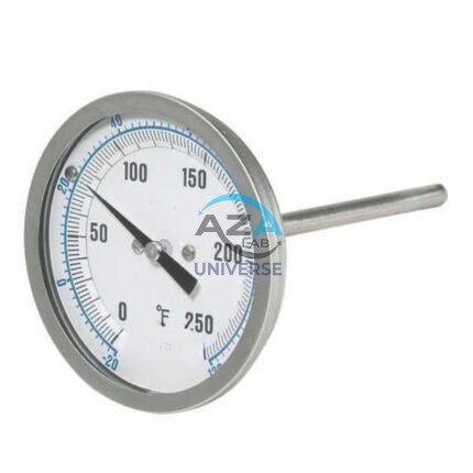 dial thermometer, analog temperature gauge, bimetal thermometer, lab dial thermometer, industrial temperature dial