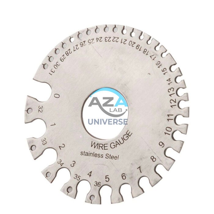 disc type wire gauge, circular wire gauge, sheet metal gauge