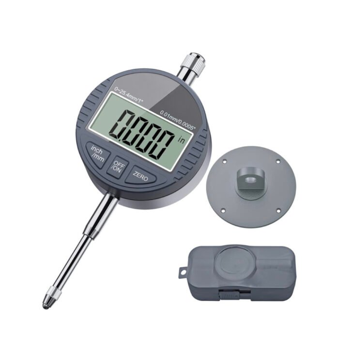 digital dial gauge, lcd dial indicator, electronic gauge, precision measurement, linear displacement tool