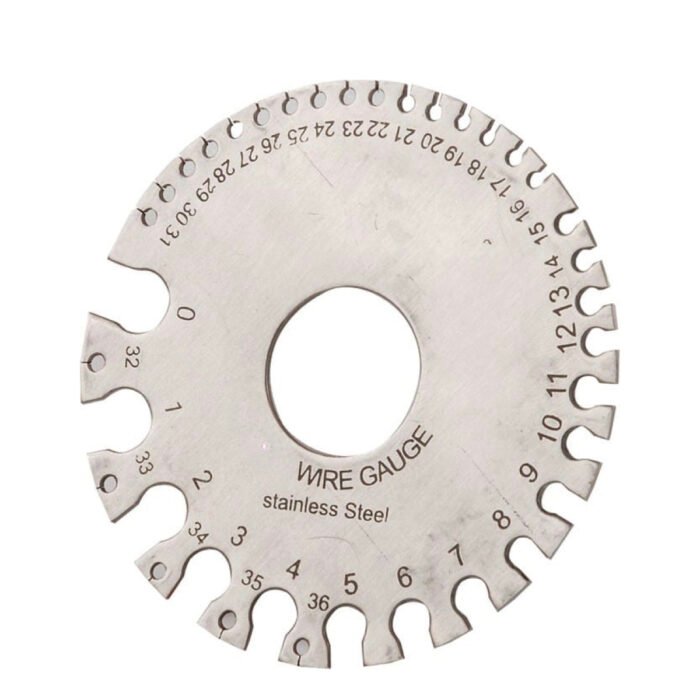 disc type wire gauge, wire thickness gauge, metal sheet gauge, plate thickness tool, welding gauge